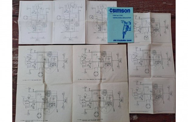 Simson S51/1 s S70/1 zemeltetsi tmutat + kapcsolsi rajzokkal