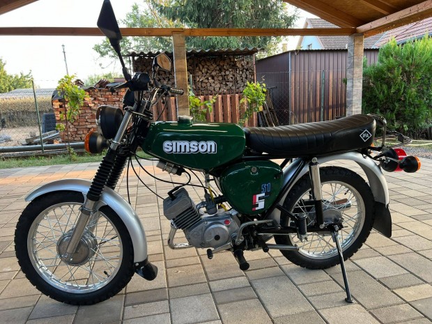 Simson S51 Feljtott llapotban