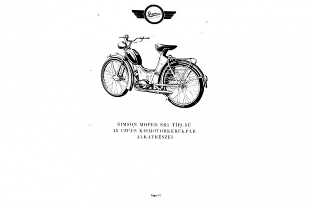 Simson SR 1 alkatrész katalógus ( Magyar )(5.)