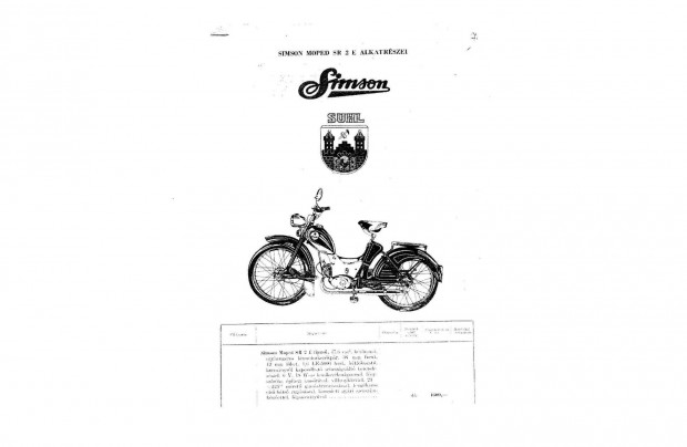 Simson SR 2 alkatrész katalógus ( Magyar )(6.)