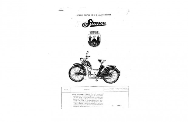 Simson SR 2 alkatrész katalógus ( Magyar )(6.)