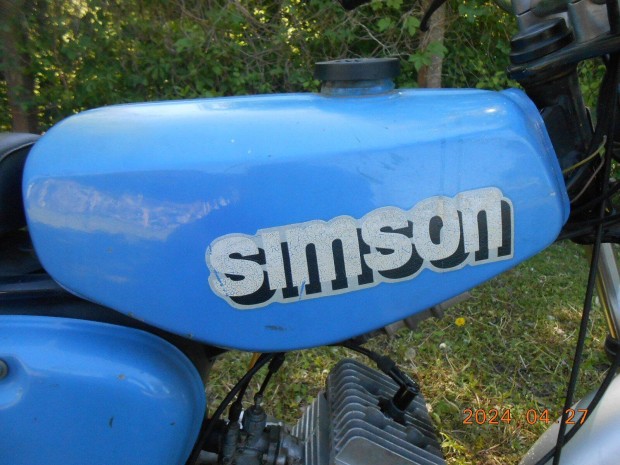 Simson S 51 N,1986-osrl :eredeti-gyri fnyezs,DDR benzintank
