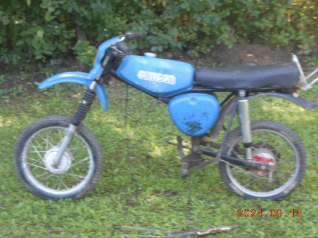 Simson S 51 /1E 1-H,Endúró,1990-es,gyári adattáblás csupasz főváz