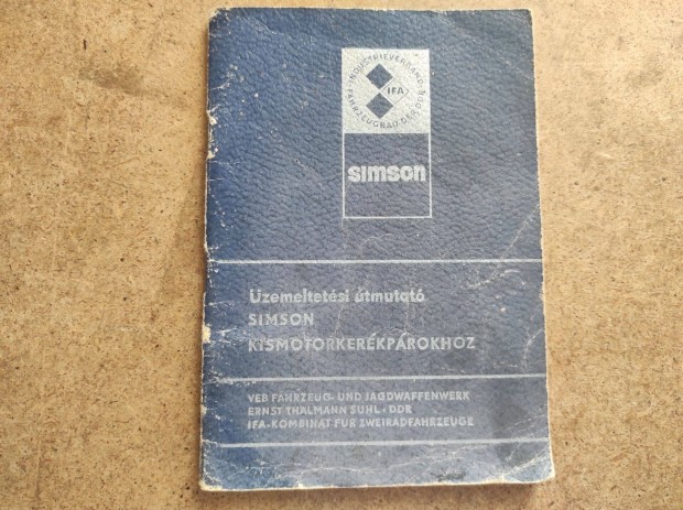 Simson S 51, KR 51/2 kezelsi tmutat.1981-