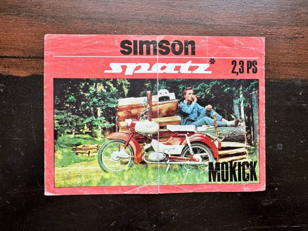 Simson Spatz eredeti prospektus 21x15cm