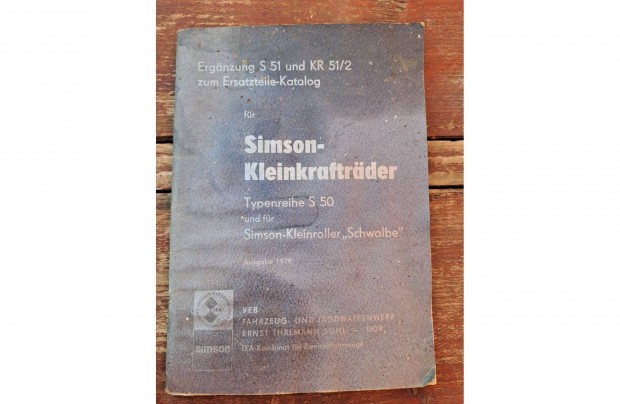 Simson blokk alkatrész katalógus (német nyelvű)