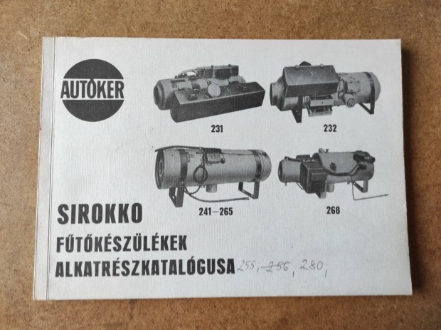 Sirokko fűtőkészülékek alkatrészkatalógus