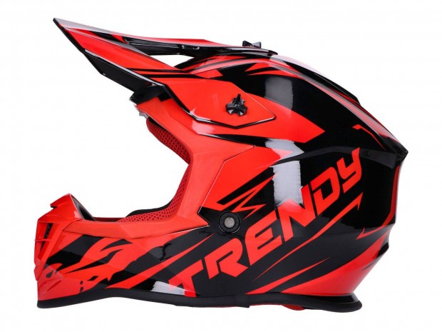 Sisak Motocross Trendy T-903 Leaper fekete / piros - XL mret (61-62)