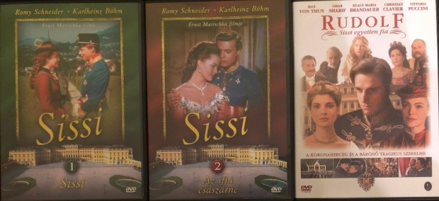 Sissi 1-2. + Rudolf Sissi egyetlen fia DVD (3db dvd, karcmentes)