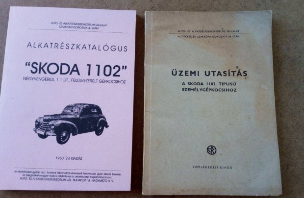 Skoda 1102 alkatrszkatalgus s kezelsi utasts