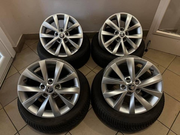 Skoda 16" Alcatras alufelni felni Tli szett Octavia Superb vw 