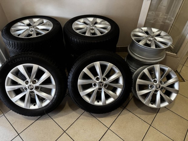 Skoda 16" Alcatras alufelni felni Téli szett garnitúra Octavia Superb