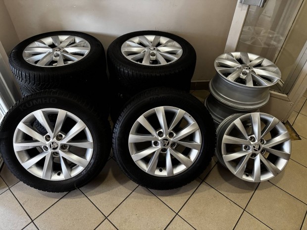 Skoda 16" Alcatras alufelni felni Téli szett garnitúra Octavia Superb
