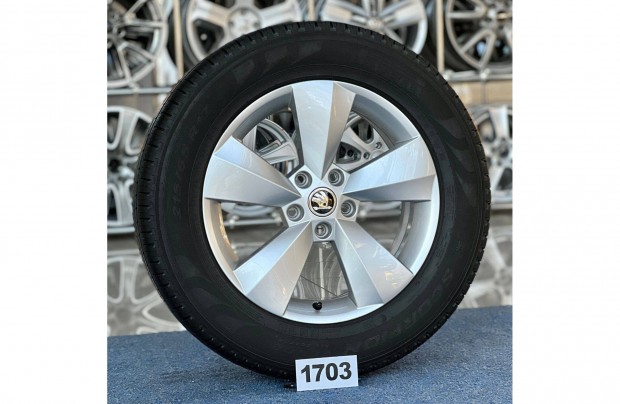 Skoda 17 gyári alufelni felni, 5x112, 215/65 4 évszak, Kodiaq (1703)