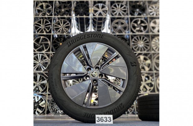 Skoda 19 gyári alufelni, 5x112, kétszéles téli gumi, Enyaq (3633)