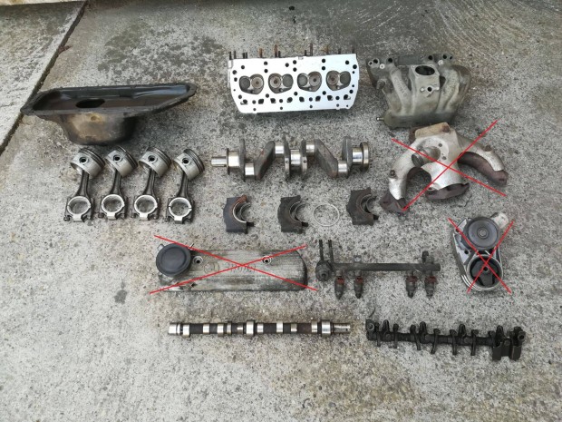 Skoda 1.3 benzin motor megmaradt alkatrszek