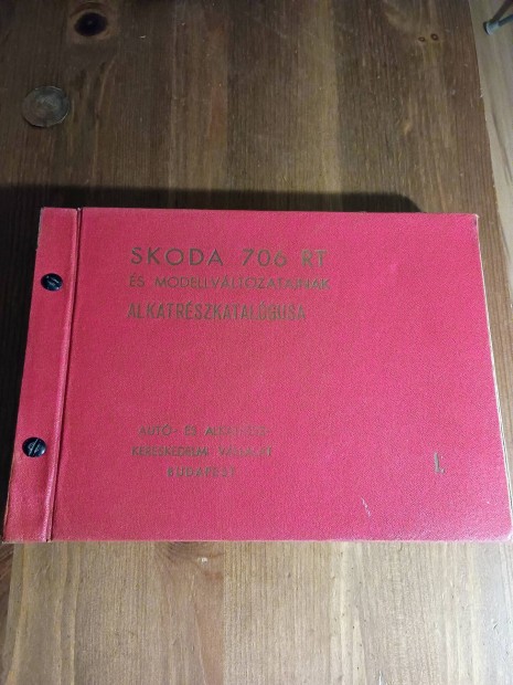 Skoda 706 RT 2db alkatrsz katalgus elad 