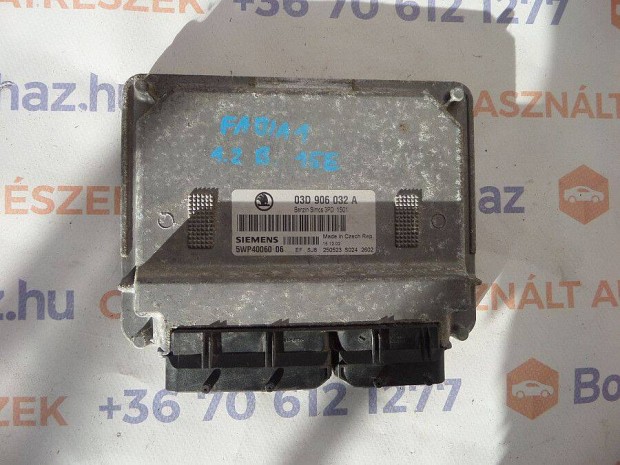 Skoda Fabia Eladó gyári, bontott 1,2 benzines motorvezérlő ECU