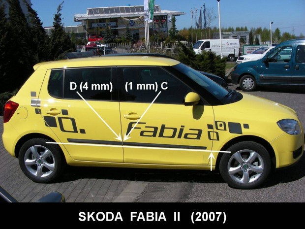 Skoda Fabia II Ajtóvédő Díszléc Oldalcsík