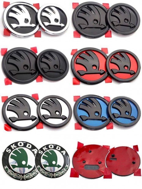 Skoda Fabia, Octavia, Roomster, Jeti stb embléma 90mm, 80mm méretben
