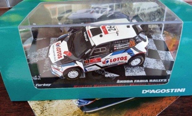 Skoda Fabia rally "dea" kisauto 1/43 modell Elado