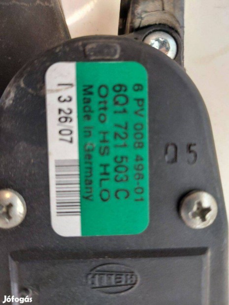 Skoda Fabia roomster praktik elektromos gázpedál 6q1721503C