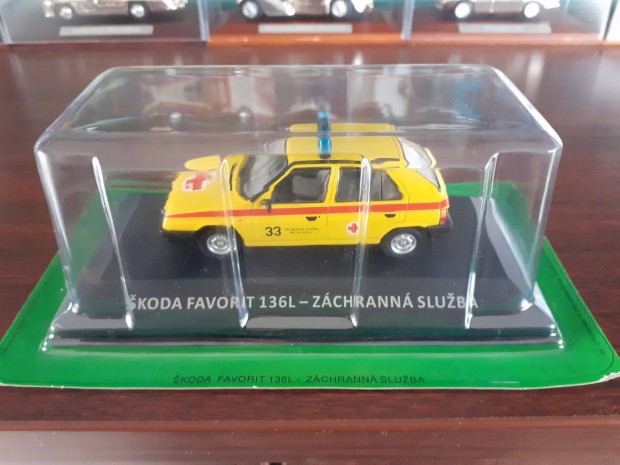 Skoda Favorit 136L zachrann sluzba kisauto modell 1/43 Elad