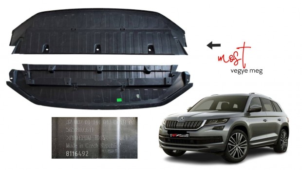Skoda Kodiaq NS alsó motorvédő gyári záróelem csz 5658076119B9