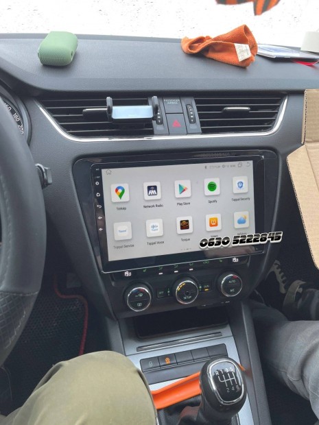 Skoda Octavia 3 Android Multimdia Navigci Aut Rdi 9" Kijelz GPS