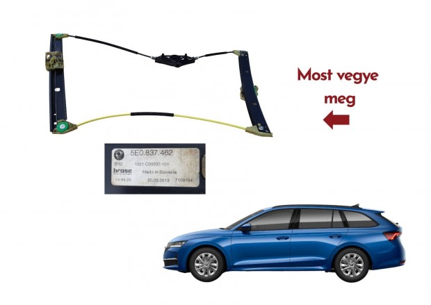 Skoda Octavia 3 Combi (5E5) jobb első ablakemelő 5E0837462B 2077978