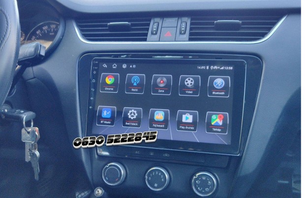 Skoda Octavia Android Navigcis Androidos Fejegysg 10" Kperny Hifi