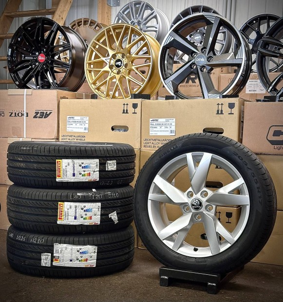 Skoda Octavia Gyári Új 17zoll alufenik 205/55 R17 Új nyári gumikkal