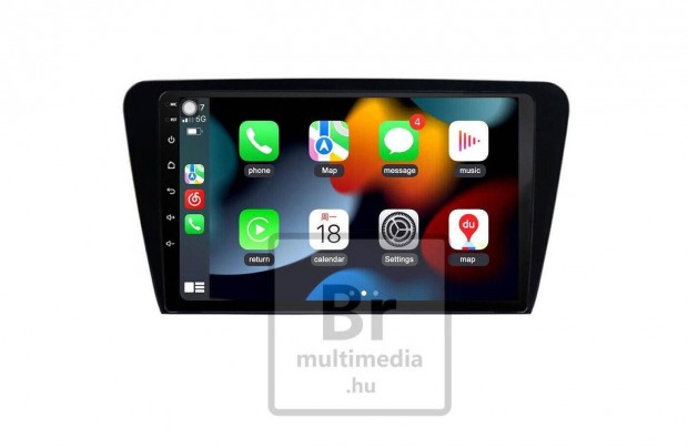 Skoda Octavia Rádió Android Kijelző Multimédia Rádió Carplay Navigáció