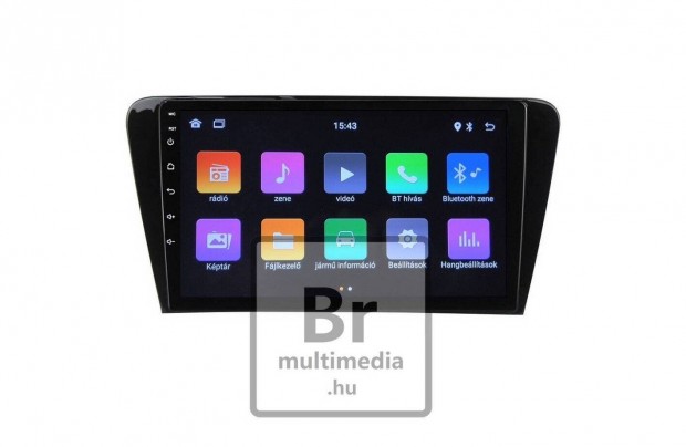 Skoda Rapid Android Kijelző 2Din Multimédia Rádió Navigáció Carplay