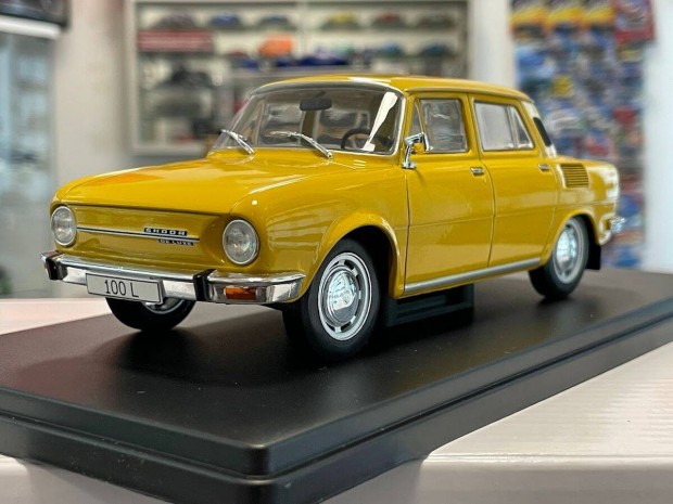 Skoda S100 L 1969 yellow 1:24 1/24 Whitebox