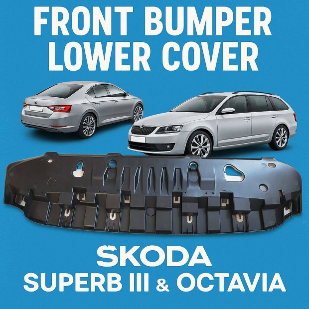 Skoda Superb III. Octavia első lökhárító alsó burkolat 3V0807611
