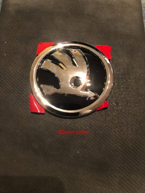 Skoda emblma crm-fekete 80-90mm 4000ft/db