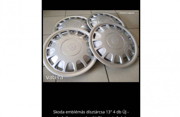 Skoda emblms dsztrcsa 13" 4db j - r 4 db-ra vonatkozik! (201)