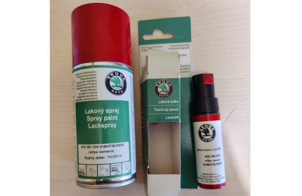 Skoda gyári javítófesték Rallye piros (H9H9, F3E) spray + stift