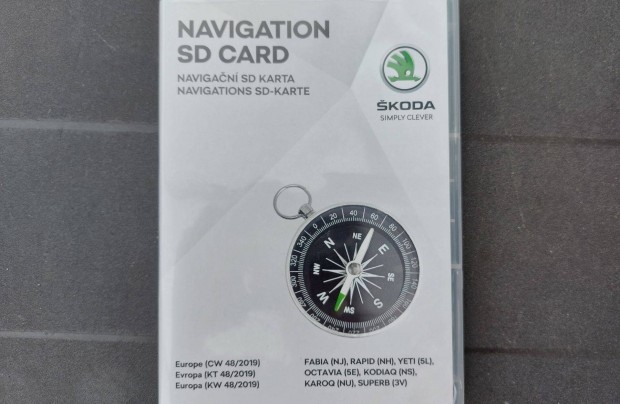 Skoda gyári navi navigáció kártya