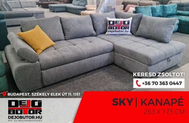 Sky gray sarok prmium kanap dejobutor.hu lgarnitra 263x175 cm