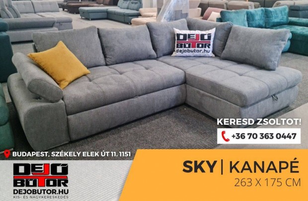 Sky rugs sarok kanap lgarnitra 263x175 cm gyazhat gray