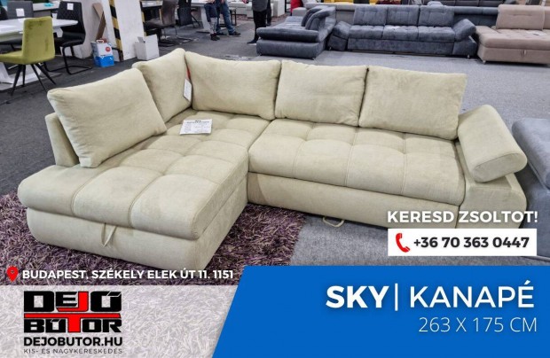 Sky sarok lemon kanap btor lgarnitra 263x175 cm htfalas