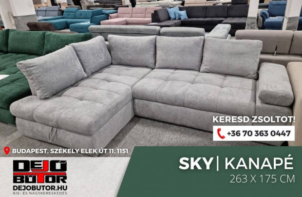 Sky sarok prmium kanap lgarnitra 263x175 cm rugs gray gyazhat