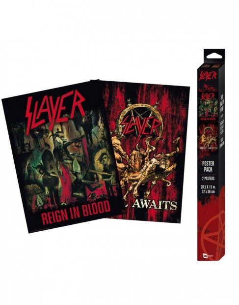 Slayer 2 posters (Reign In Blood + Hell Awaits)