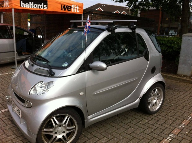 Smart Fortwo Thule Wingbar alu tetcsomagtart