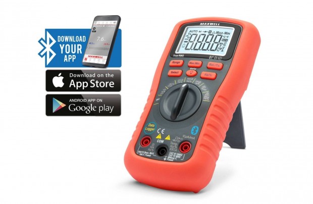 Smart digitlis multimter - AC-DC V A Bluetooth LED httrvilgts