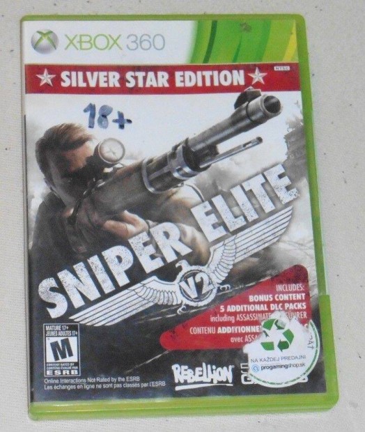 Sniper Elite 2. Silver (mesterlvszes) Gyri Xbox 360, Xbox ONE Jtk