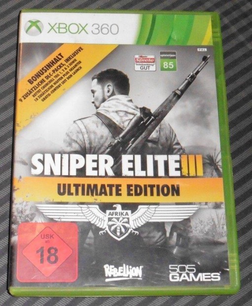 Sniper Elite 3. Ultimate Ed. (mesterlvszes) Gyri Xbox 360 Jtk