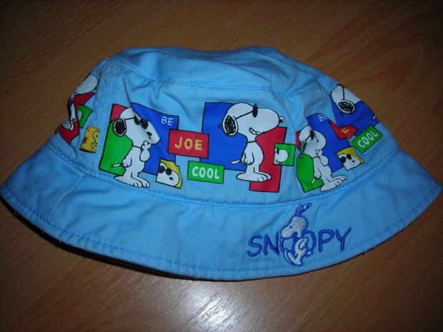 Snoopy mintás pamut kalap sapka kb 4-6 év 54 cm